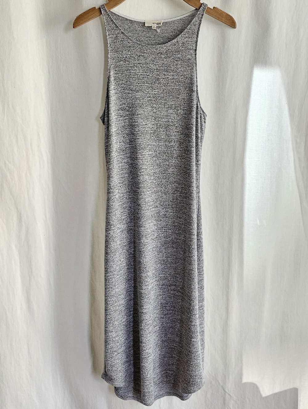 Aritzia Wilfred Free Heather Grey Sleeveless Knit Midi Dress - Picture 5 of 16